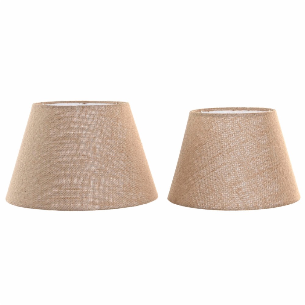 Lamp Shade Home ESPRIT Brown Jute Metal 40 x 40 x 25 cm (2 Units)