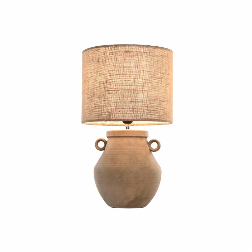 Lamp Shade Home ESPRIT Light brown Jute Metal 40 x 40 x 28 cm (2 Units)