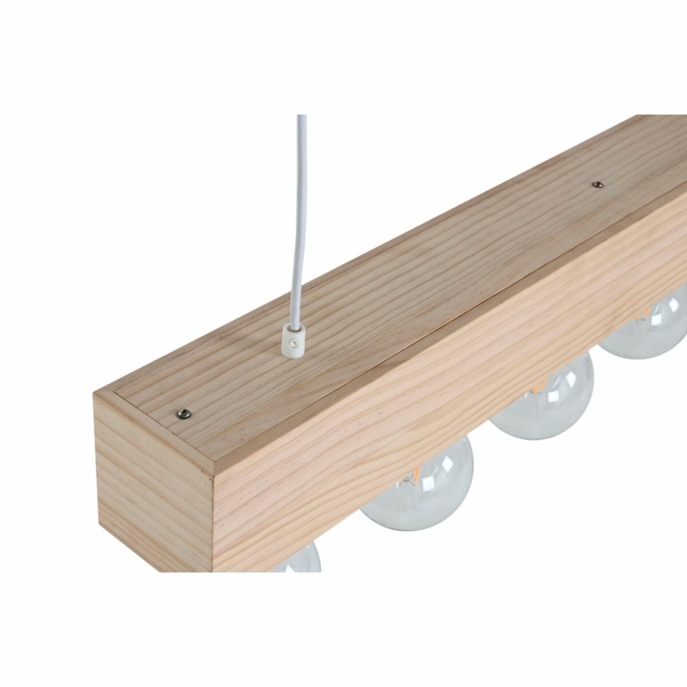 Ceiling Light Home ESPRIT White Black Light brown Wood 50 W 80 x 10 x 30 cm