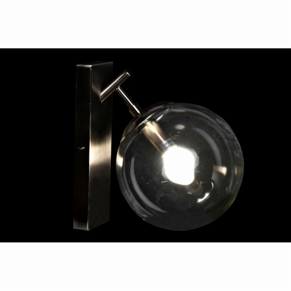 Wall Lamp DKD Home Decor 25W Crystal Silver Metal 220 V (20 x 25 x 27 cm)