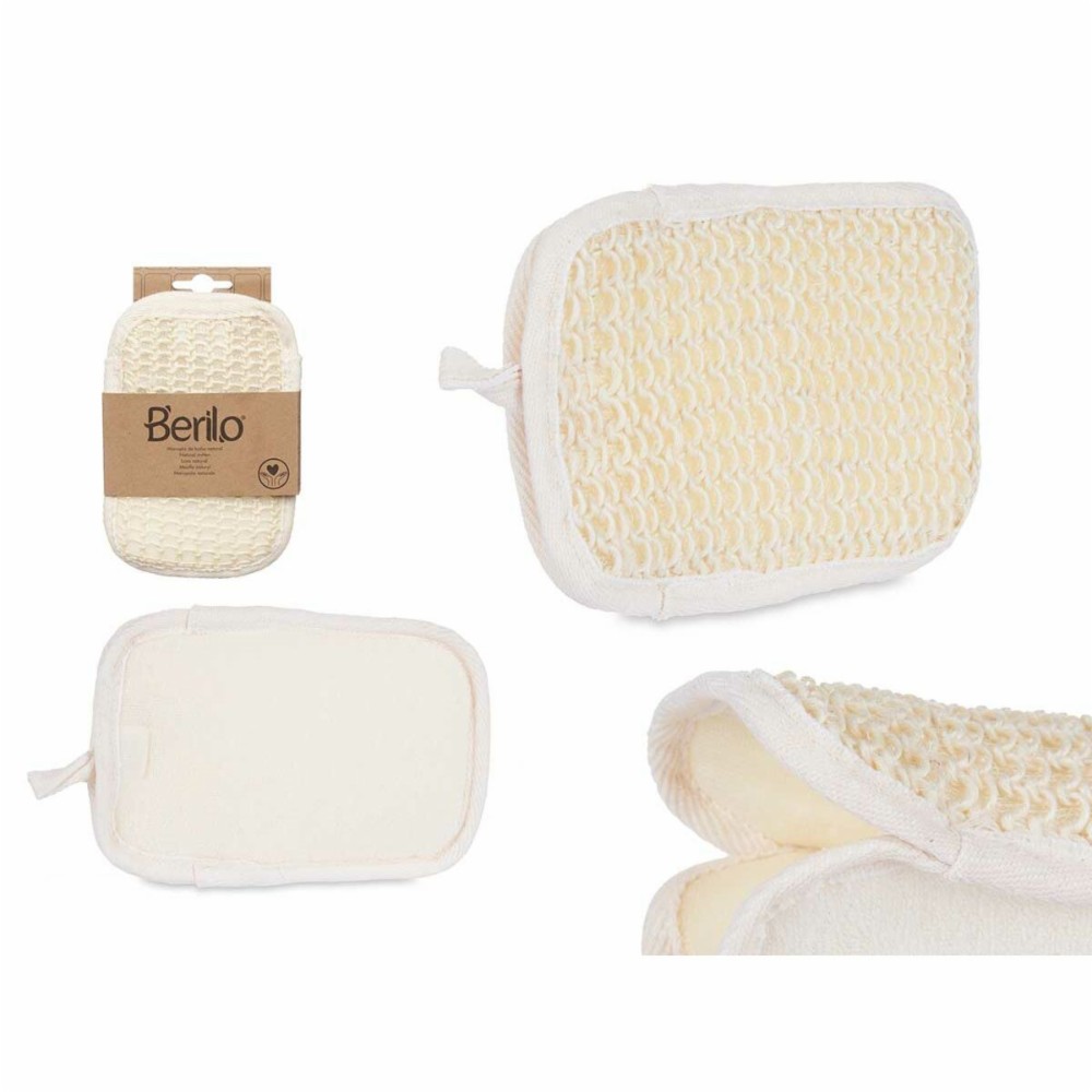 Exfoliating Mitt Berilo White Beige (12 Units)