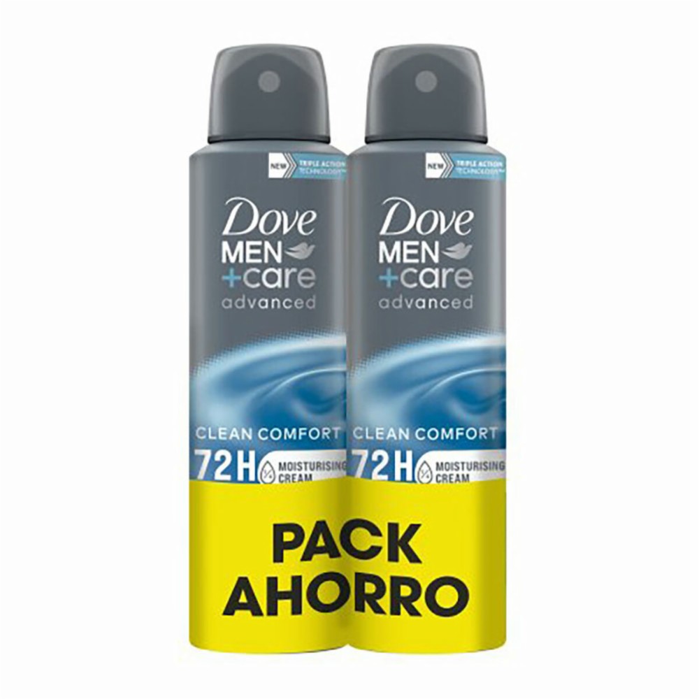Spray Deodorant Dove men clean confort 150 ml Fresh Men 2 Pieces (2 Units)