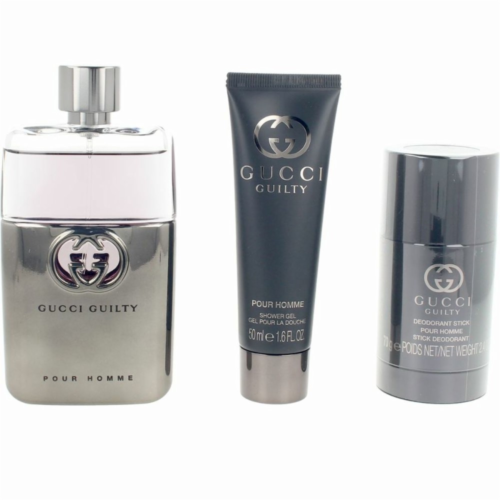 Men's Perfume Set Gucci GUILTY POUR HOMME 3 Pieces