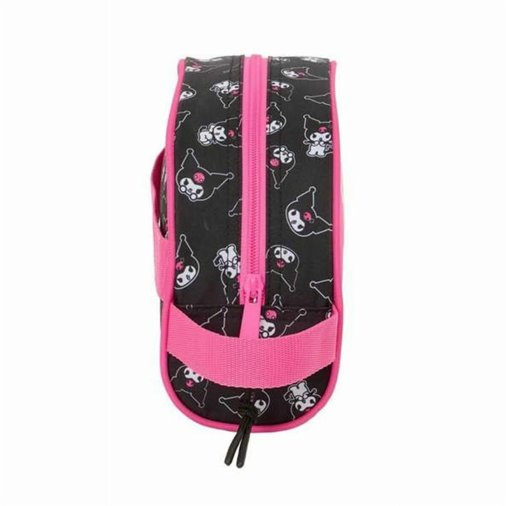 School Toilet Bag Kuromi Black Fuchsia 26 x 16 x 9 cm