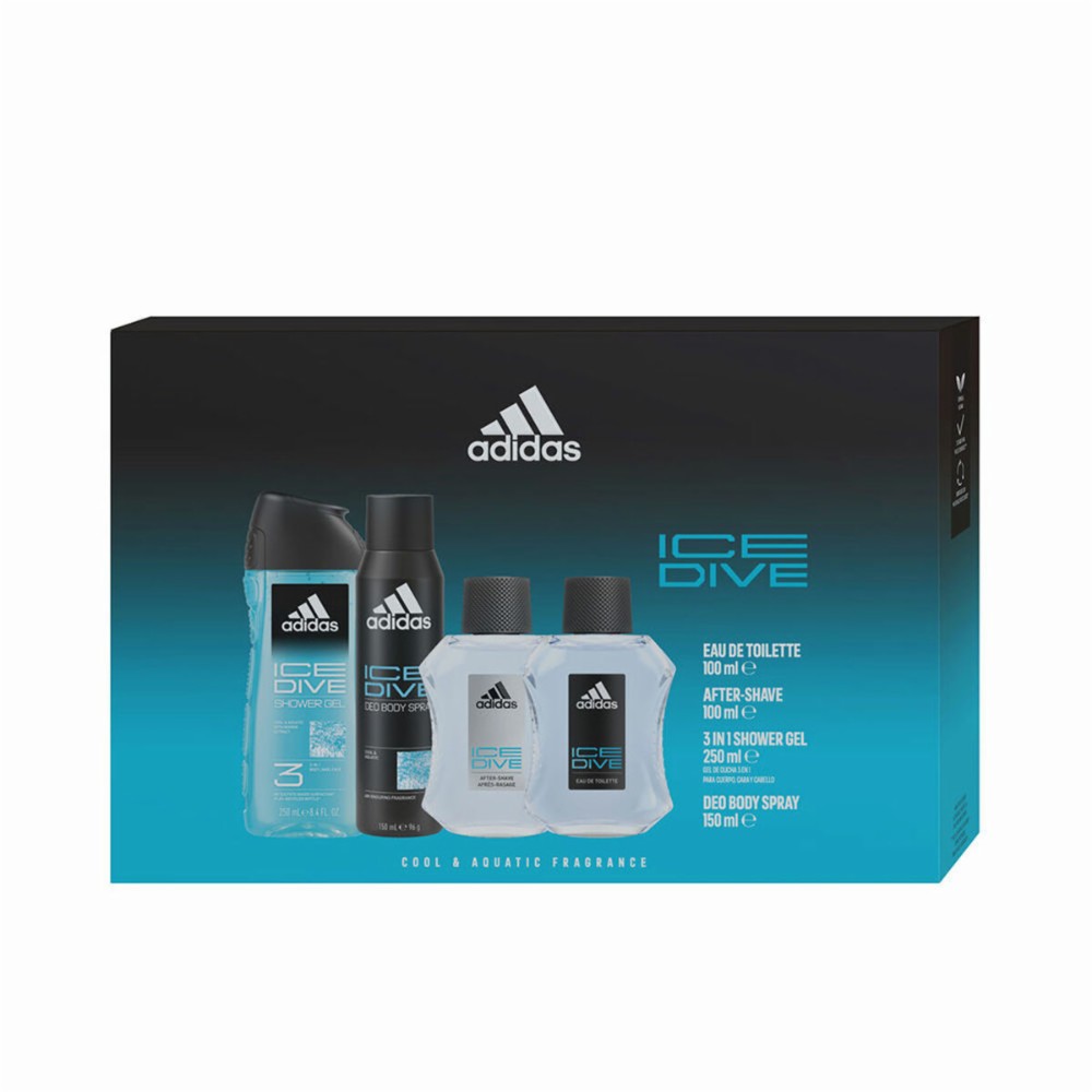 Men's Perfume Set Adidas ICE DIVE 4 Pieces
