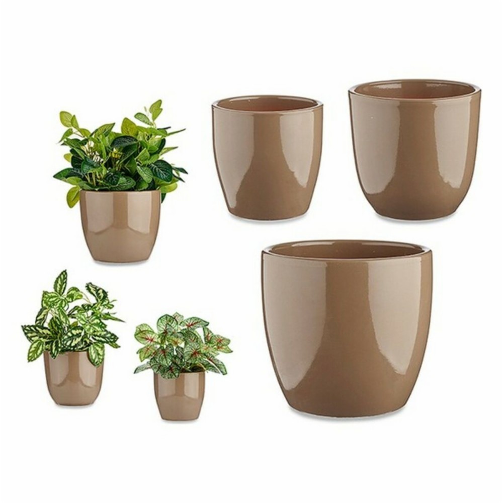 Set of pots Ibergarden Brown Taupe Clay 22,5 x 19 x 22,5 cm