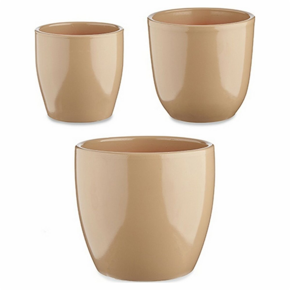 Set of pots Ibergarden Beige Clay 22,5 x 19 x 22,5 cm