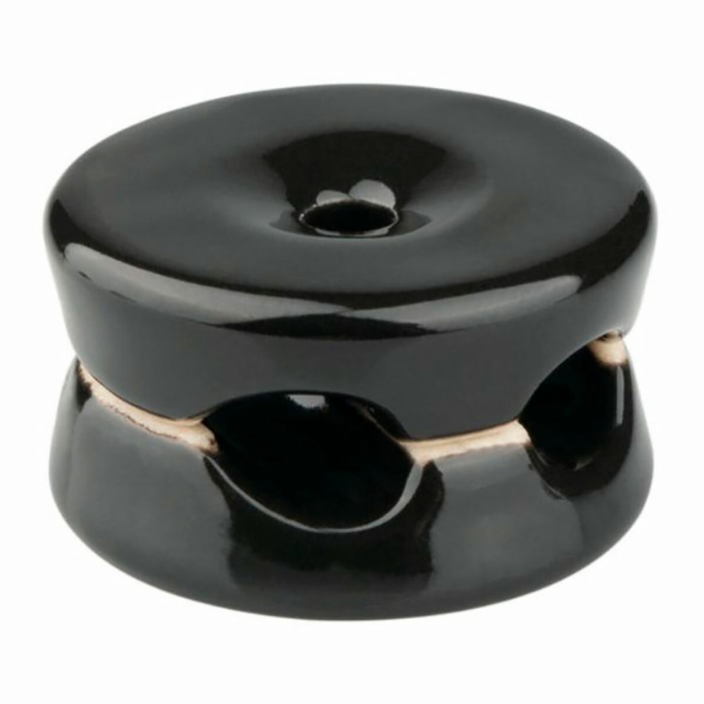Cable holder F-line Black Porcelain 5 Units