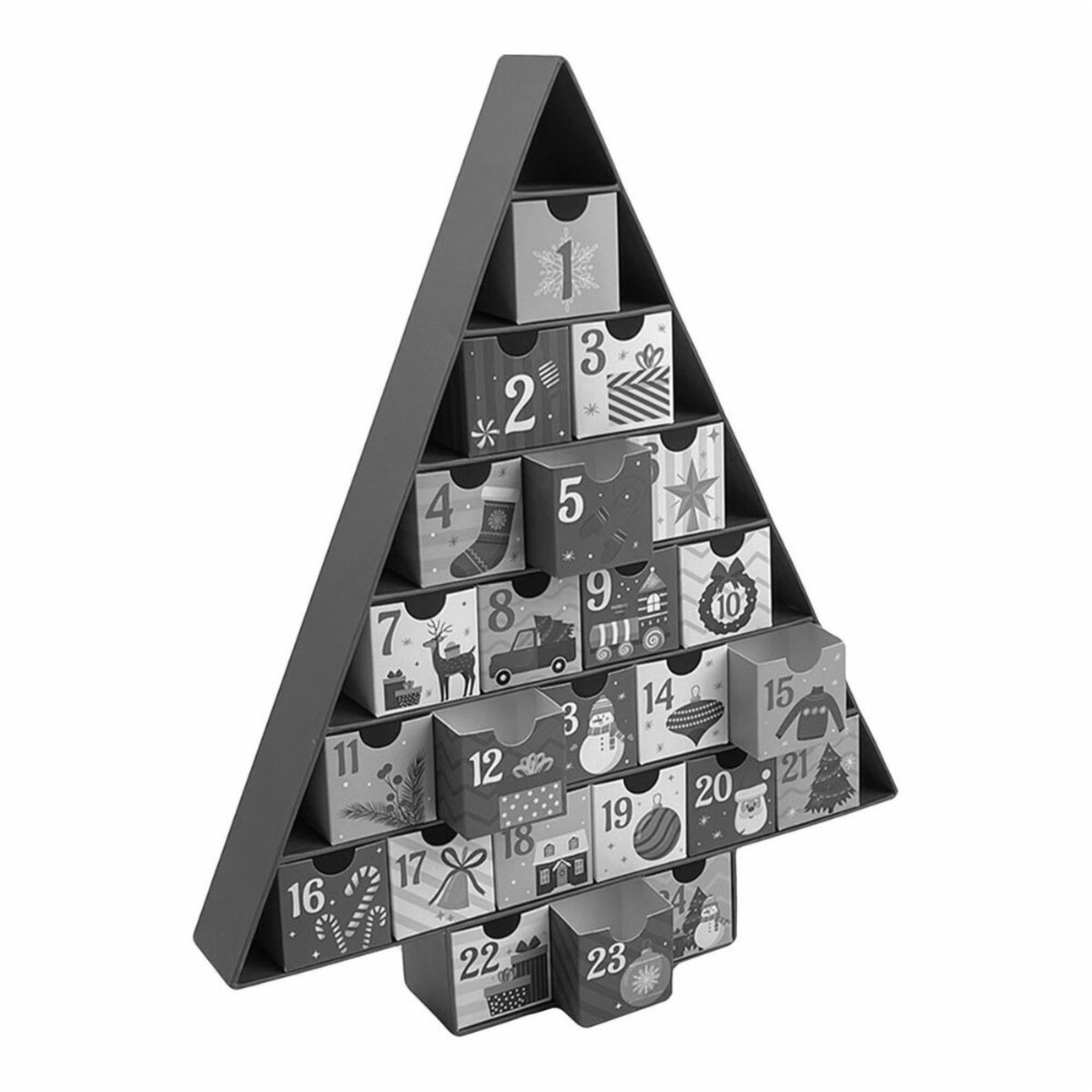 Advent Calendar 32,5 X 5 X 39 CM Cardboard Christmas Christmas Tree