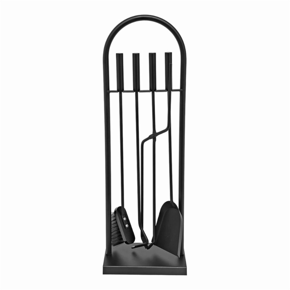 Fireplace Utensils EDM 85740 Black Metal Cast Iron 4 Pieces