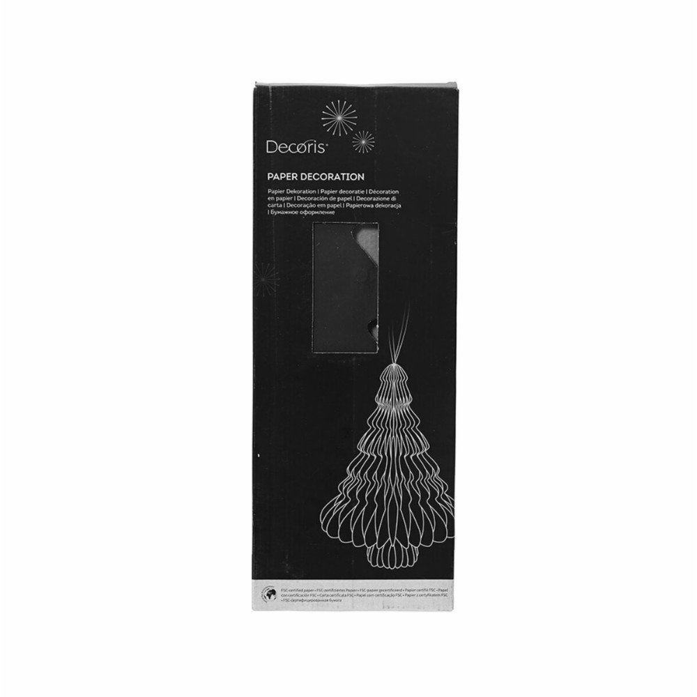Christmas Tree Decoris Black Paper Ø 30 x 40 cm