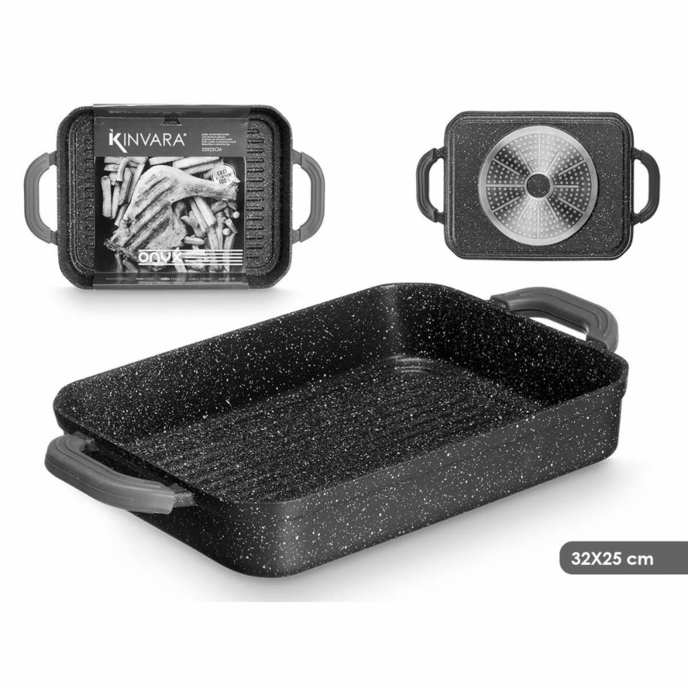 Barbecue Kinvara White Black Red Silicone Aluminium 32 x 25 cm